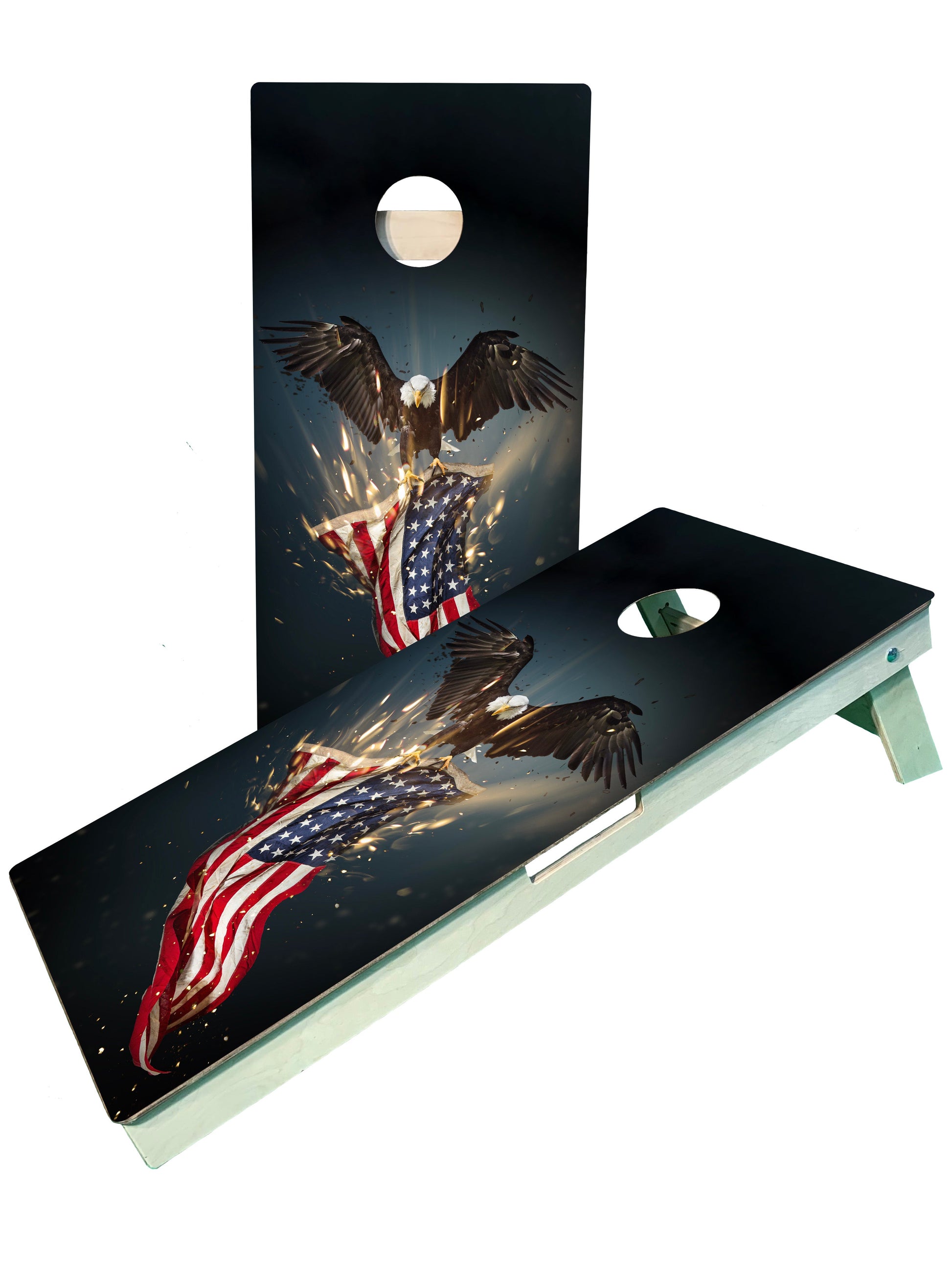Premium USA Eagle Cornhole Boards - Ultimate Outdoor Fun - Korvel