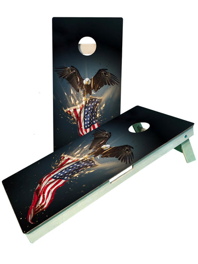 Premium USA Eagle Cornhole Boards - Ultimate Outdoor Fun - Korvel