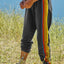 Pantalones Activos de Cintura Elástica con Rayas Contrastantes