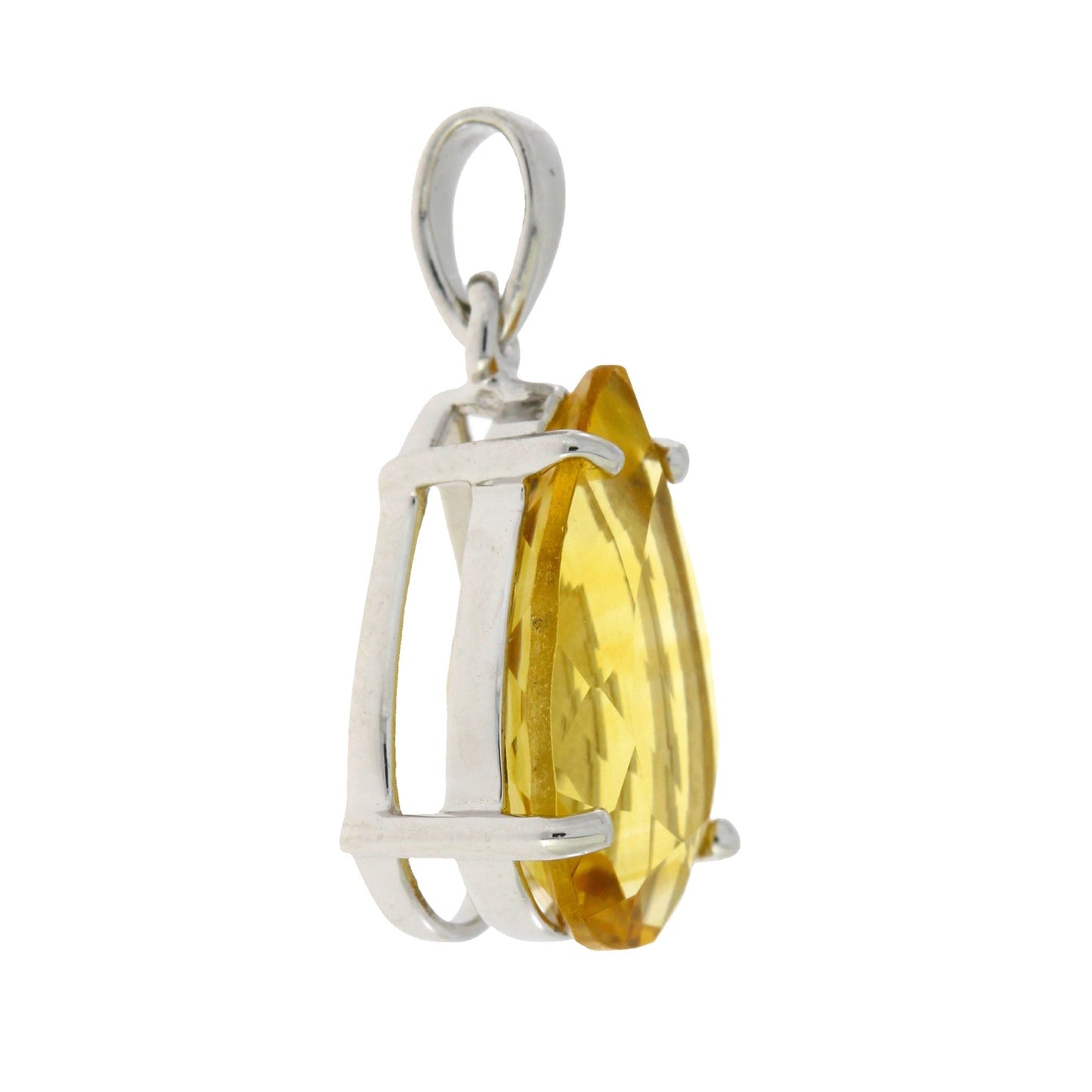 Colgante de Moda de Citrino Genuino de 3.80ct en Plata Esterlina