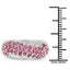 1.81 Carat Genuine Ruby and White Zircon Sterling Silver Ring