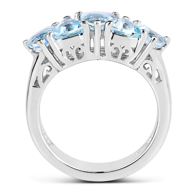 2.50 Carat Genuine Blue Topaz Sterling Silver Ring