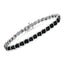 Pulsera de Tenis S-Link de Diamante Azul de Plata Esterlina .925 - 7.25"
