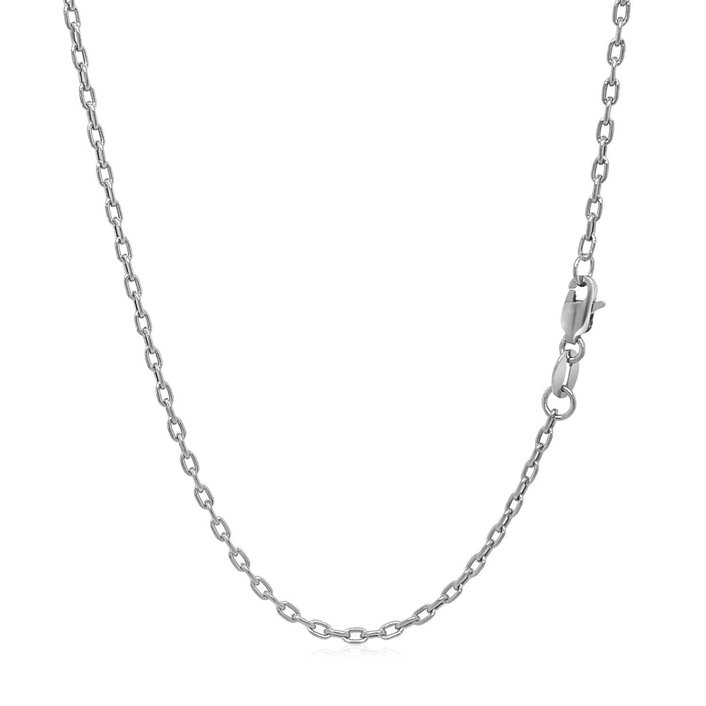Collar de cadena de cable doble extensible de oro blanco de 14k
