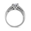 Anillo de Compromiso de Diamante Cortado Princesa en Oro Blanco de 14K - Talla 7