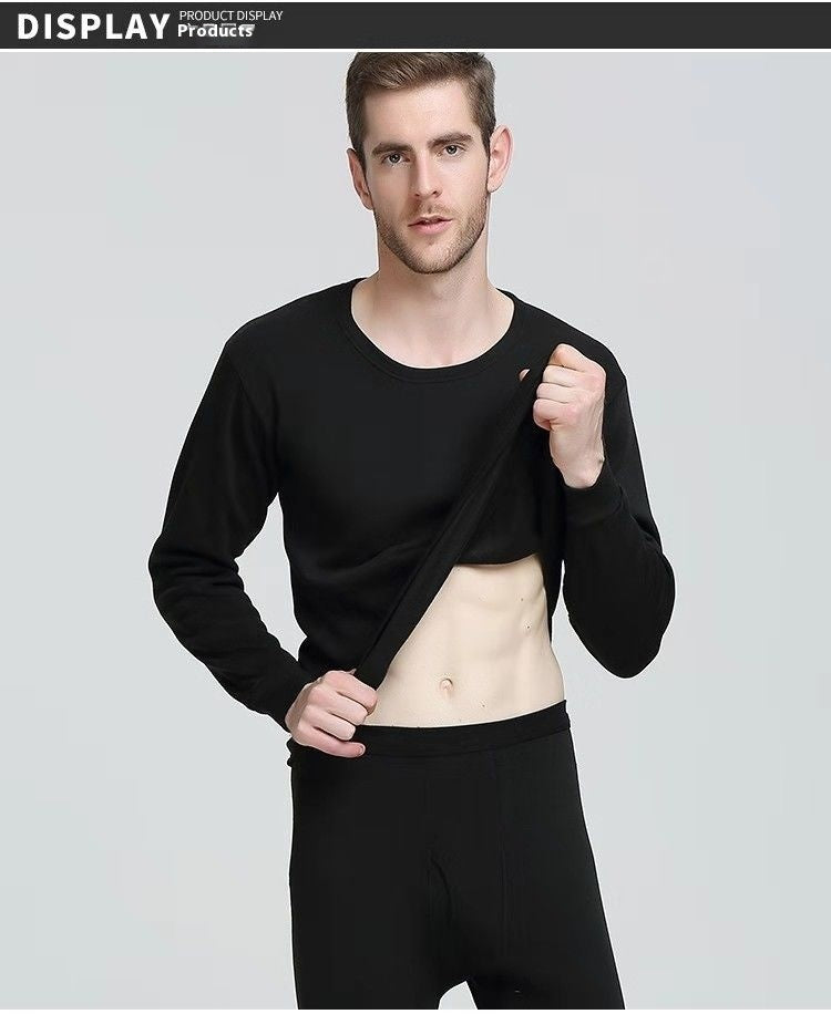Men's Fleece-Lined Thermal Long Johns - Top & Bottom Set