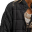 Plus Size Full Zip Quilted Bomber Jacket