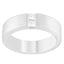 Bague en or blanc 14K pour homme avec diamants de 1/4 ct.TDW en sertissage cannelé