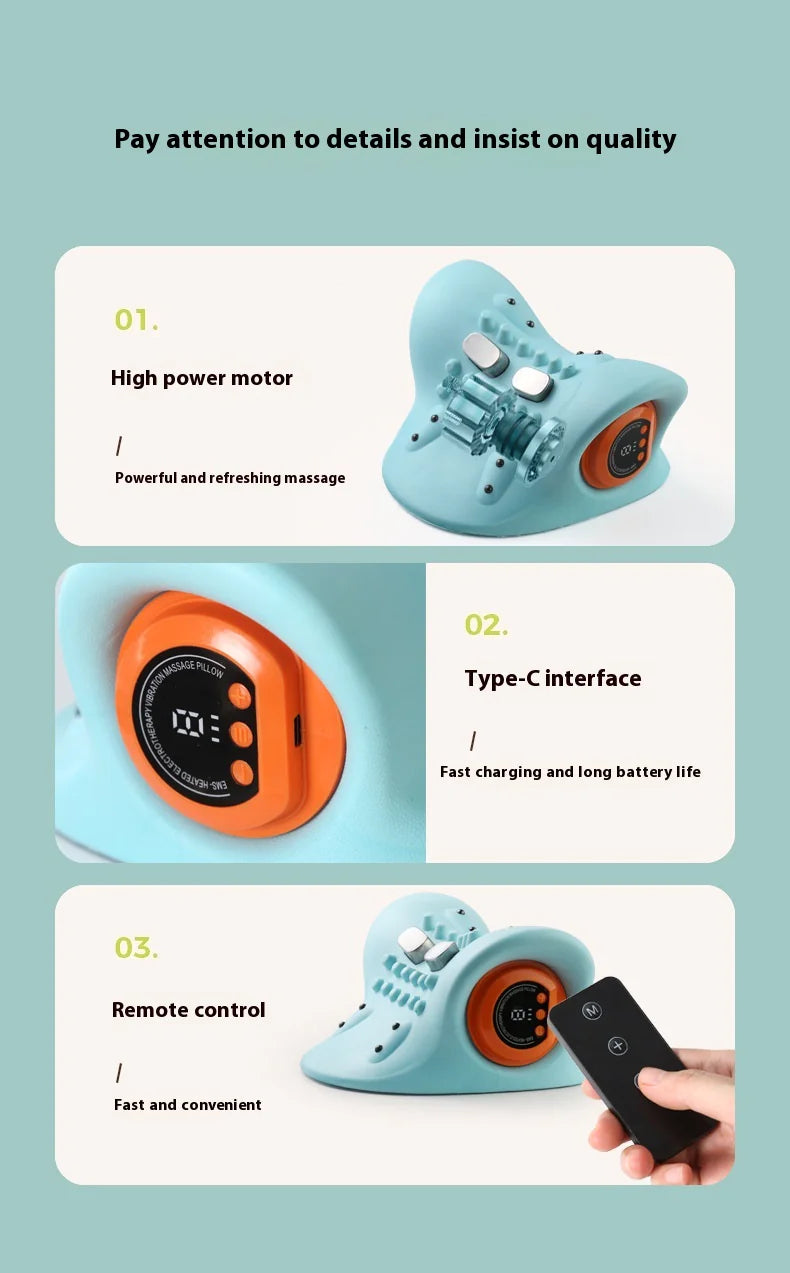Almohada Masajeador Cervical Portátil