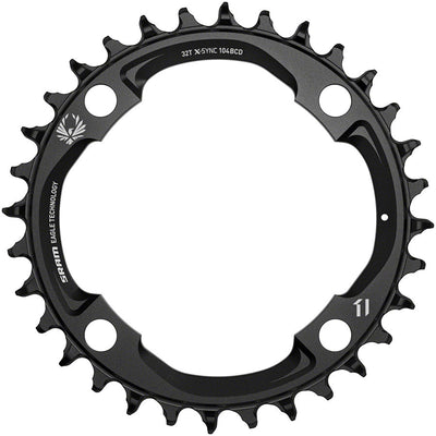 SRAM X-Sync 2 Eagle Chainring - 32t 104mm BCD 12-Speed Aluminio Negro