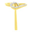 Bague en forme de cœur en diamant en or jaune 14KT - Taille 7