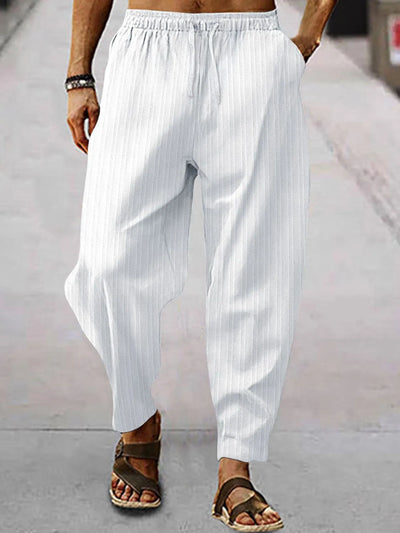 Men's Plus Size Drawstring Joggers with Pockets