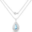 Pendentif en topaze bleue suisse véritable de 7,20 carats en argent sterling