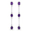 Boucles d'oreilles en argent sterling .925 avec améthystes véritables de 2,04 carats