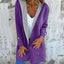 Manteau Cardigan Contrast Élégant pour Femmes avec Capuche