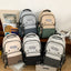 Mochila de Moda Doble de Color Contrastante para Hombre de Gran Capacidad