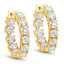3.08 Carat Lab Grown Diamond Huggies in 14K Yellow Gold