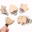 Premium Beech Wood Pacifier Clip - Cute Elephant & Heart Design