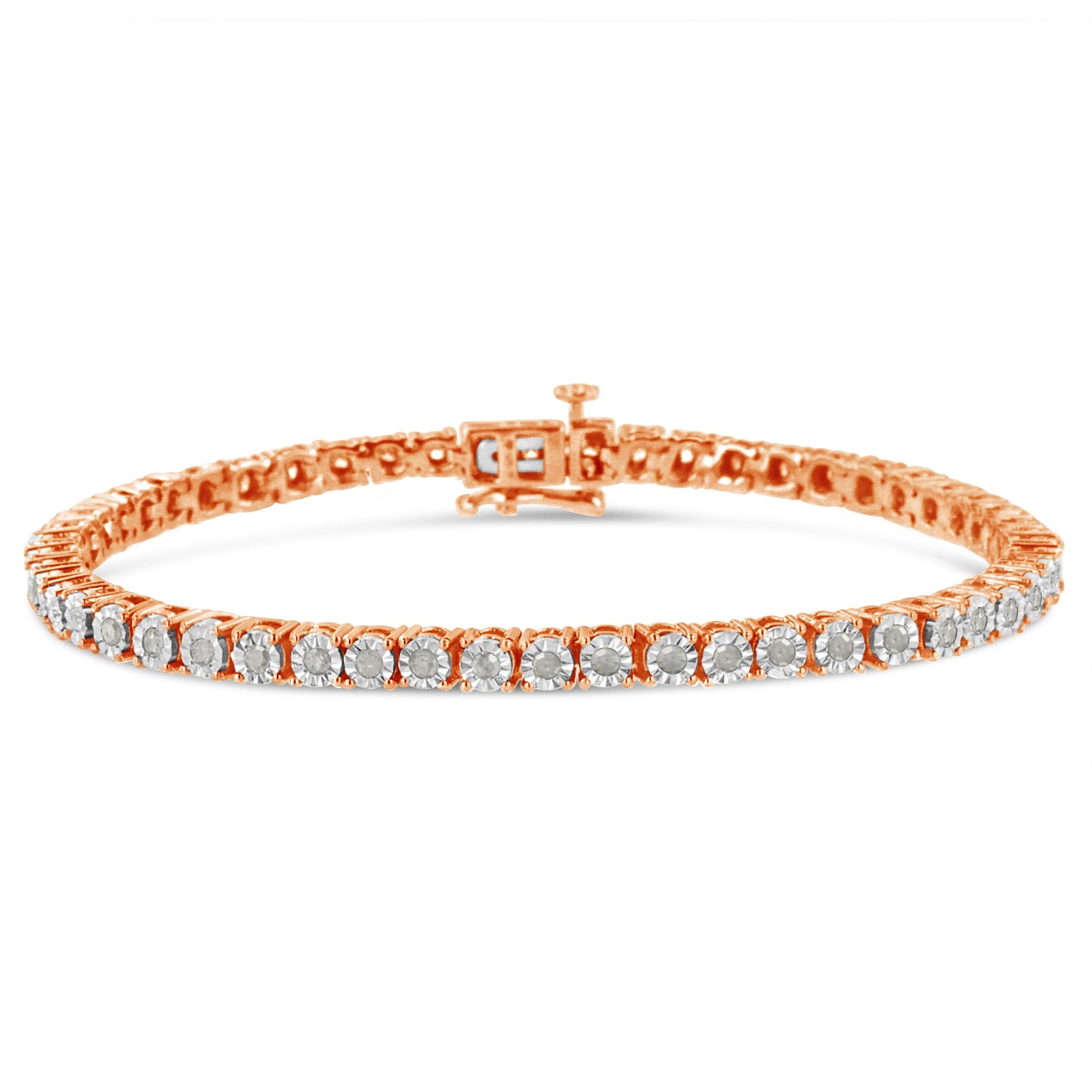 Pulsera de Tenis con Diamantes Miracle-Set de Plata Esterlina .925 - 7"