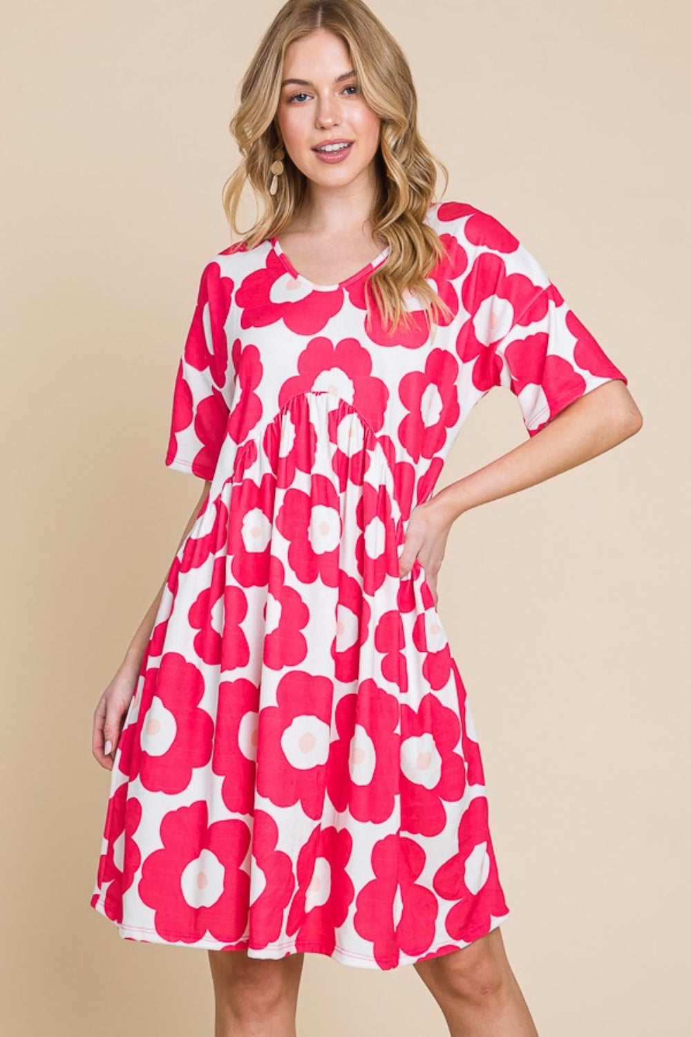 Trendy Floral Print Ruched Dress for Effortless Style