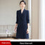 Robe de costume élégante à manches longues et longueur midi extensible