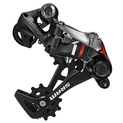Dérailleur arrière SRAM X01 11 vitesses à cage moyenne rouge