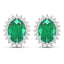 Pendientes de Esmeralda Zambiana y Diamantes Blancos de 2.66 Quilates