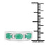 1.38 Carat Genuine Emerald and White Topaz Sterling Silver Ring