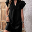 Robe Mini Élégante à Manches Courtes Volantes