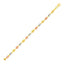 14k Tri Color Gold Mariner Link Bracelet