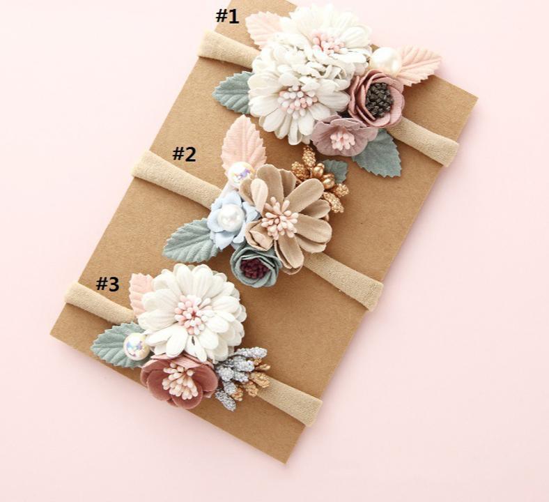 Elegant Floral Headband for Newborns - Soft & Adjustable