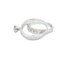 Conjunto de Anillos de Compromiso de Diamante Elegante en Plata de Ley y Oro de 14KT