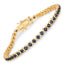 Pulsera de Zafiro Azul Genuino de 3.13 Quilates en Oro Amarillo de 14K