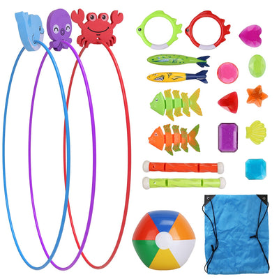 GBruno 24-Piece Diving Toys Set for Pool Fun