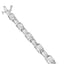 Pulsera de Tenis de Diamantes Princesa en Oro Blanco de 14K - 1.0 Cttw