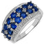 2.00 Carat Kyanite & White Topaz Sterling Silver Engagement Ring