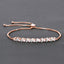 0.89 Carat Morganite & White Topaz Sterling Silver Bracelet