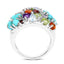 Bague de fiançailles en argent sterling .925 avec plusieurs pierres de 4,03 carats