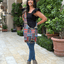 Sac Hobo Rayé Patchwork de la Collection Kathmandu