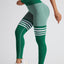 High Waist Striped Outdoor Sports Tights for Women