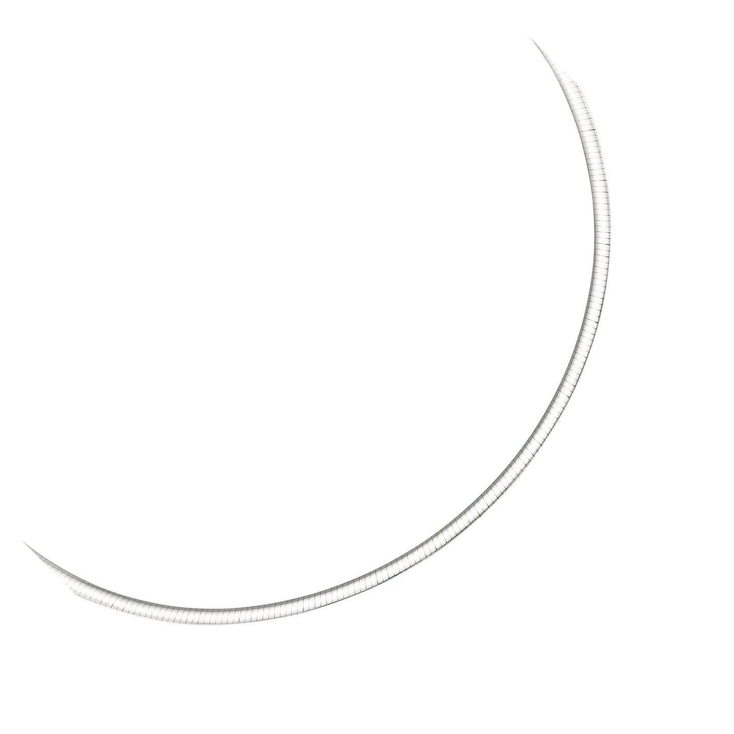 14k Two Tone Gold Reversible Omega Necklace - 3.0 mm