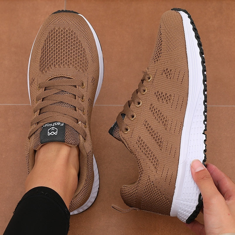 Plus Size Women's Fly-Knit Mesh Sneakers