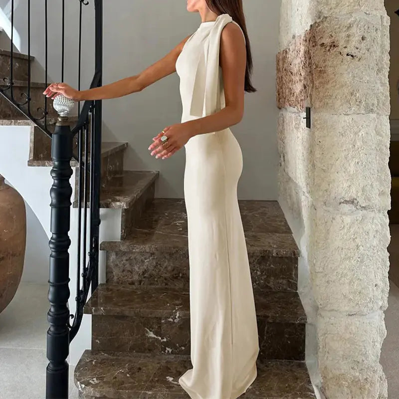 Elegant Summer Women’s Sleeveless Slim Party Dress