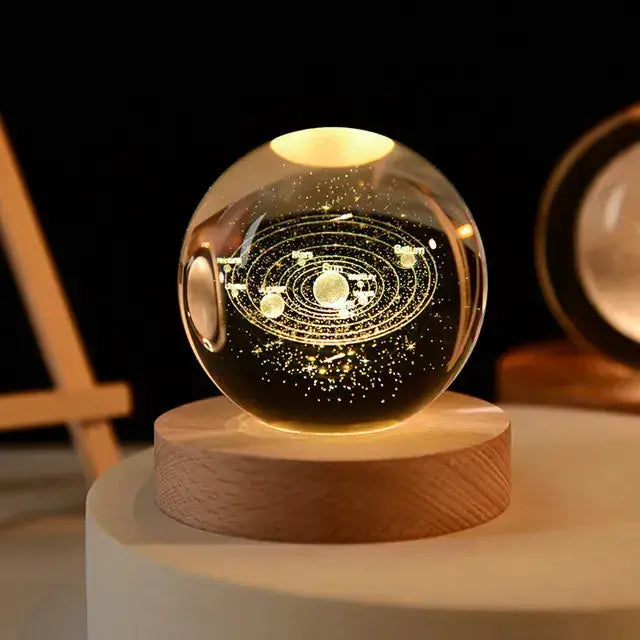 3D Night Crystal Ball - Celestial Home Decor