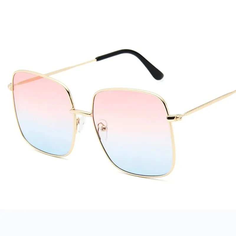 Lunettes de soleil carrées de luxe avec protection UV400