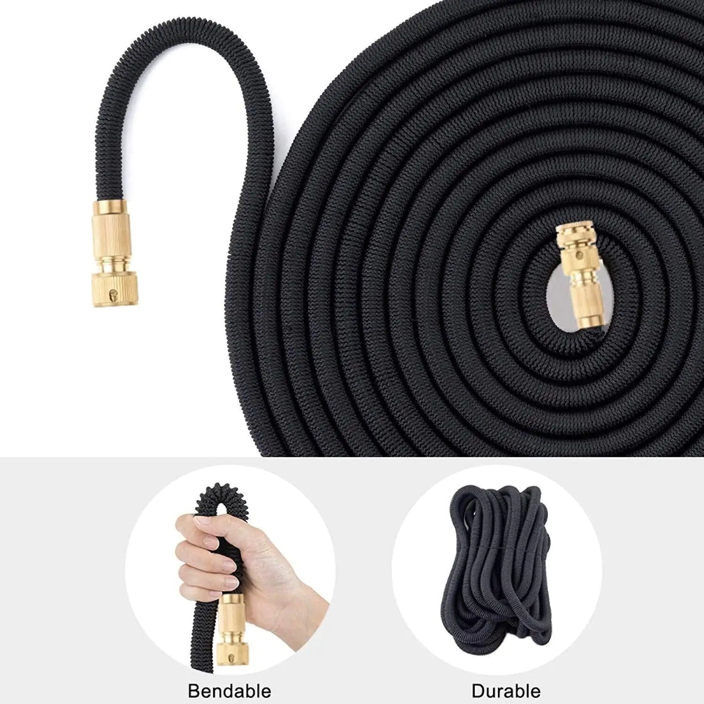 Tuyau de jardin flexible extensible deluxe - 25, 50, 75, 100FT