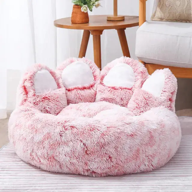 Cama Casa en Forma de Pata de Oso para Mascotas