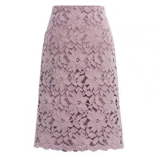 Falda de Encaje Elegante para Oficina