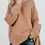 Pull en maille col roulé chaud pour femmes