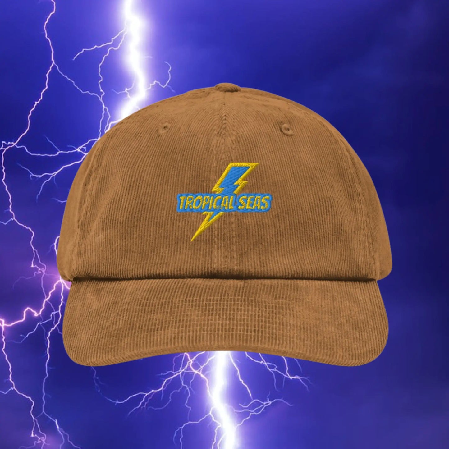 Lightning Strike Corduroy Baseball Cap